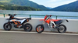 KTM SMCR 690 CHASE HONDA CRF 450X [upl. by Hackett688]