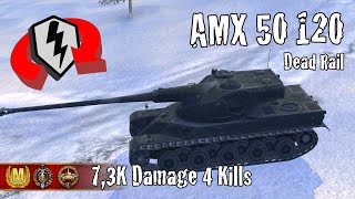 AMX 50 120  73K Damage 4 Kills  WoT Blitz Replaysjpeg [upl. by Airan436]