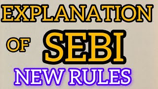 SEBI NEW RULES 2024 [upl. by Prouty]