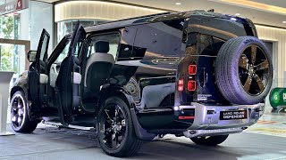 2023 LAND ROVER DEFENDER 130 Black Color  Three Row Off Road SUV  Exterior and Interior Details [upl. by Shem635]