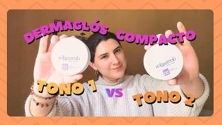 Reseña Protector Solar Facial DERMAGLOS CREMA COMPACTA CON COLOR TONO 2 vs TONO 1 SPF 50 [upl. by Jaquenette855]