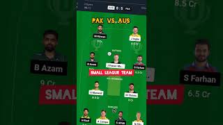 PAK vs AUS Today Match Small League Team Dream 11 [upl. by Niles]