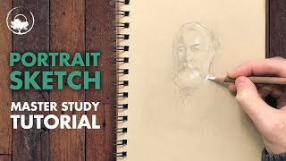 How to Draw a Portrait Sketch  Master Study Drawing Tutorial [upl. by Naz]