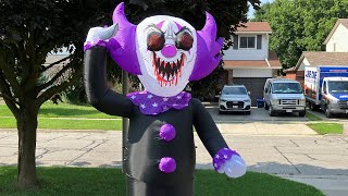 Awesome new 8ft spinning eyes clown inflatable from Spirit Halloween [upl. by Lauhsoj]