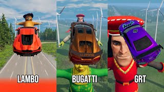 Cars VS Shrek Characters 7 😱 BeamNGDrive  The Real Granny [upl. by Nitsur244]