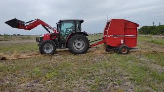 Massey Ferguson Hesston 1745 Hay Baler Trial Run [upl. by Bria]