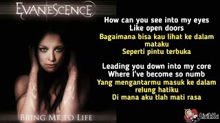 Bring Me To Life  Evanescence Lyrics video dan terjemahan [upl. by Knowlton]