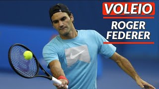 APRENDA COMO FAZER O VOLEIO NO TÃŠNIS COPIANDO A TÃ‰CNICA DO TENISTA PROFISSIONAL ROGER FEDERER [upl. by Trubow]