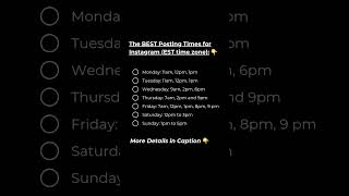 Best times to post on Instagram in EST time zone 🤯 [upl. by Vivian]
