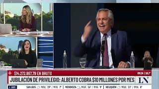 Jubilación de privilegio Alberto Fernández cobra 10 millones por mes [upl. by Agnes140]