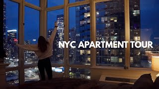 NYC Night Apartment Tour  Manhattan Studio HighRise w Floor to Ceiling Windows [upl. by Rior]