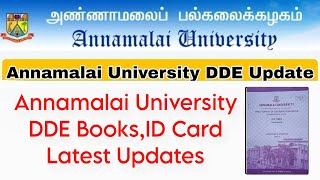 Annamalai University DDE Books And ID Card Updates 👍 [upl. by Inahpit]