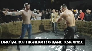 BARE KNUCKLE  THE MOST BRUTAL KNOCKOUTS Part 1 HIGHLIGHTS FIGHTS  HD [upl. by Poree]