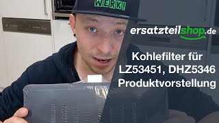 ersatzteilshop basics Kohlefilter für LZ53451 DHZ5346 ect  Videovorstellung [upl. by Enyrhtac437]