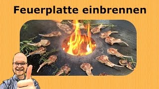 BBQ Feuerplatte einbrennen [upl. by Tiffanie]