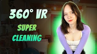 360° VR Room Makeover Daily Cleaning Routine In A Cute Outfit [upl. by Lot]