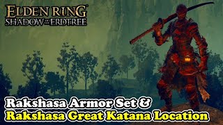 Rakshasa Armor Set amp Rakshasa Great Katana Location Elden Ring Shadow of the Erdtree DLC [upl. by Nimra191]