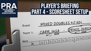 Players Briefing Part 4  Scoresheet Setup [upl. by Lenore]