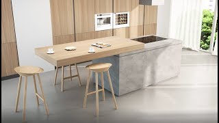 BREAKFAST TOP Sliding Kitchen Island Extension  BOX15 [upl. by Titus]