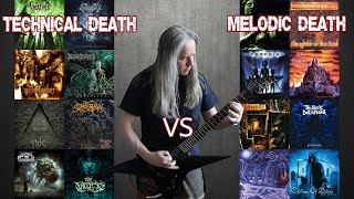 Technical Death Metal VS Melodic Death Metal Ultimate Guitar Riffs Battle [upl. by Heisel]