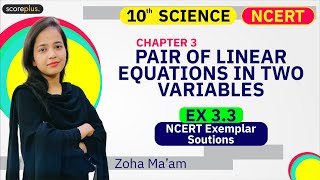 Class 10 Maths  Chapter 3  Exercise 33  Pair of Linear Equations  NCERT Exemplar Solutions [upl. by Secunda]