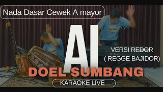 Ai karaoke  Doel sumbang nada cewek Versi Regge bajidor [upl. by Sucitivel]