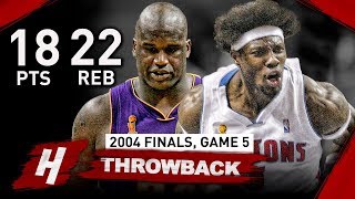 The Game Ben Wallace DESTOYED Shaquille ONeal Full Game 5 Highlights vs Lakers 2004 Finals  CRAZY [upl. by Kcaz]