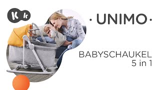 UNIMO 5 in 1Babywippe von Kinderkraft Babywippe  Babyliege  Stuhl  Wiege  Babybett [upl. by Atekin]