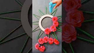 Beautiful flowers wallhanging diy papercraft trending viralvideo shorts [upl. by Engen451]