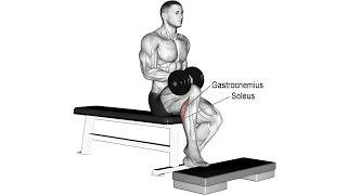 Seated dumbbell calf raise  Single Leg Dumbbell Seated Calf Raises [upl. by Edda772]