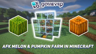 How to Build a Melon amp Pumpkin AFK Farm in Minecraft [upl. by Atiuqehs]