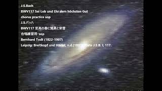 JSBach BWV117 Sei Lob und Ehr dem höchsten Gut chorus practice sop JSバッハ BWV117 至高の善に賛美と栄誉 sop [upl. by Einnep684]