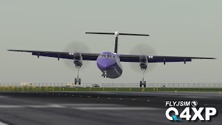 FlyJSim Dash 8Q400 Q4XP  Real 737 Pilot Live  Flybe to Newquay  XPlane 11 [upl. by Topping674]