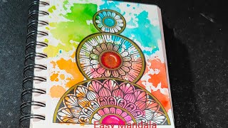 Color Mandala Art For Beginners  EasyMandala59 [upl. by Meldon]