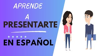 Presentarse en Español  nivel básico A1 [upl. by Audette]