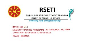 PNB RSETI MANDI bhamala batch no 211 [upl. by Nuahc640]