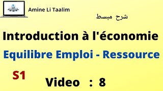 Introduction à léconomie S1  L’équilibre Emploi  Ressource  Exercice corrigé [upl. by Marucci357]