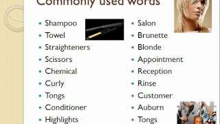 Hairdressing Vocabulary [upl. by Brandtr]