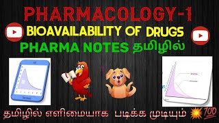 pharmacology1 BIOAVAILABILITY OF drugs easy notes தமிழில் எளிமையாக படிக்க 💥💯pharma notes [upl. by Drislane]