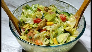 የሳላድ አሰራር ዶሮ  Healthy chicken salad recipe  Enemamar  እንማማር  easysaladrecipe homemadesalad [upl. by Gaultiero]