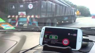 AES Speed Camera Detector Apps for Android on Samsung 3 Malaysia Highway [upl. by Hanahsuar]