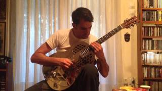 Johnie Thin on Brand New Aiersi DG04BC Tricone Resonator Guitar [upl. by Arykahs943]