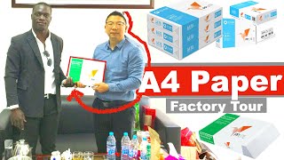 A4 Copy Paper Factory Tour in Chinashanghai 4K Best Price easy trade Africa origami [upl. by Airad]