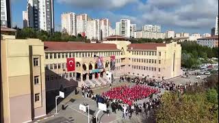 Toki Kayaşehir Ortaokulu Cumhuriyet Bayramı Kutlaması 100 Yıl marşı gösterisi [upl. by Adran574]