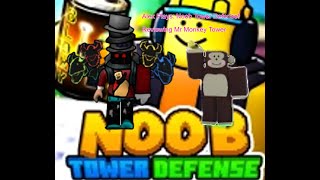 Roblox Noob Tower Defense Mr Monkey tower review [upl. by Francois410]