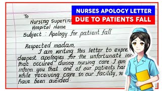 Nurses Apology Letter Nursing Applogy Letter For Patients Fall [upl. by Hardi]