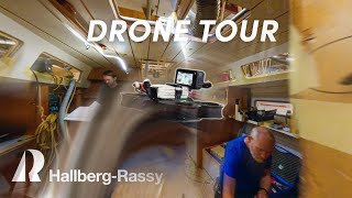 A Unique HallbergRassy Drone Boat Yard Tour  The Most Exciting Drone Factory Tour Ever [upl. by Ensign]