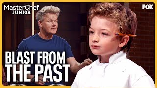 Gordon Travels Back in Time While Introducing the Next Challenge  MasterChef Junior [upl. by Rimidalb]