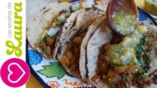 Como hacer TACOS DE CHORIZO  How to make CHORIZO TACOS recipe [upl. by Erait257]