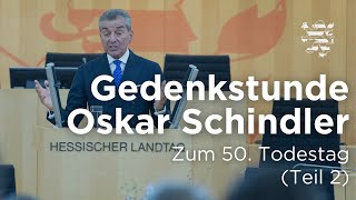 Gedenkstunde zum 50 Todestag von Oskar Schindler Teil 22  09102024  22 Plenarsitzung [upl. by Itaws]